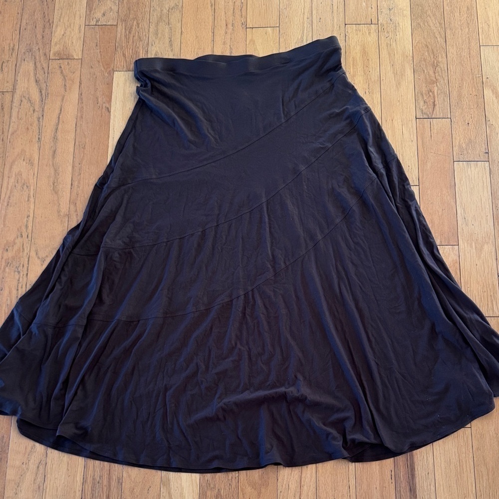 Chico's | Flowing Chocolate Brown A-Line Skirt | size 3